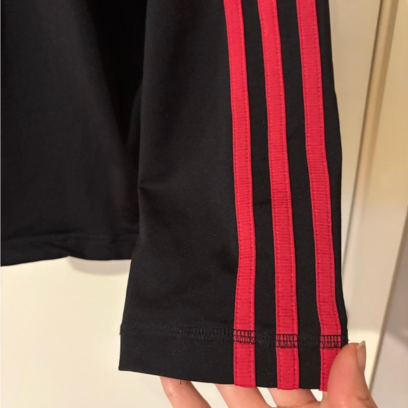 Adidas Black Windbreaker with Pink Stripes - Picture 3 of 8